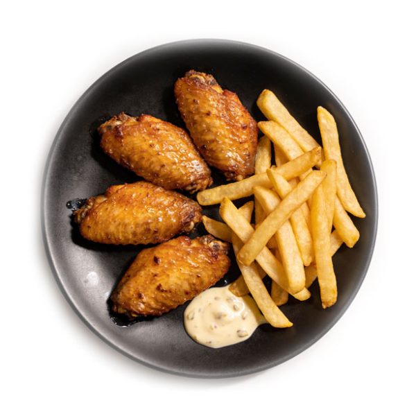 Pouletflügeli pommes