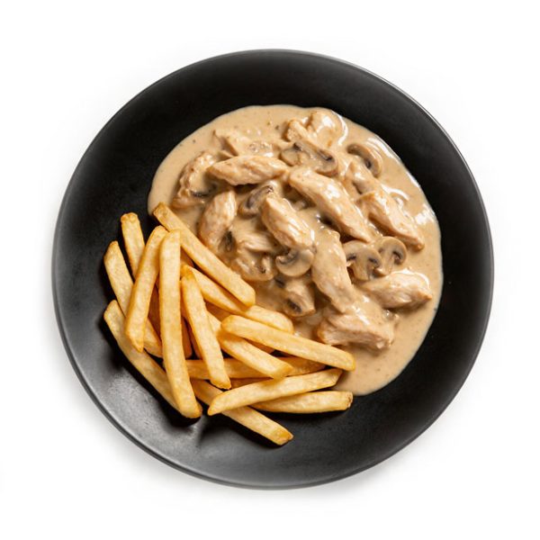 Pouletgeschnetzeltes Pilzrahmsauce