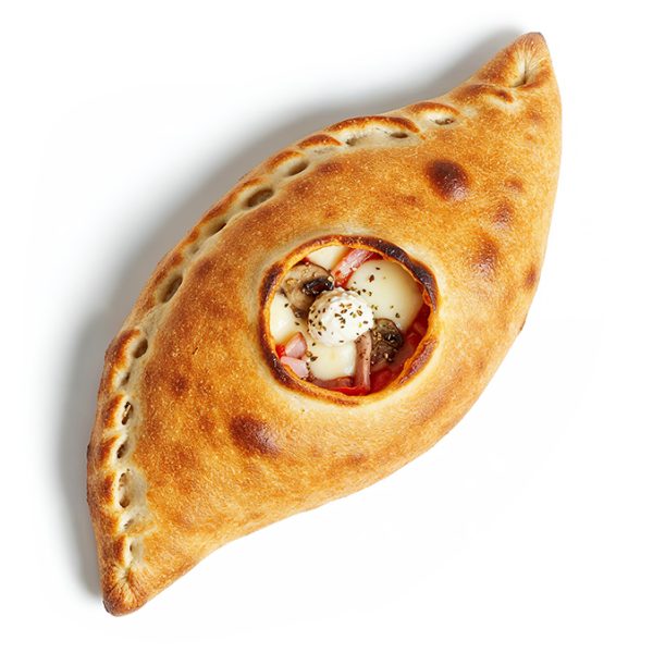 Calzone zugedeckt